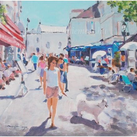 Montmartre | párizsi utcai jelenet festmény