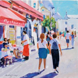 Napfényes Montmartre | városkép festmény