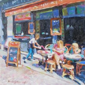 Montmarte II | párizsi kávézó festmény